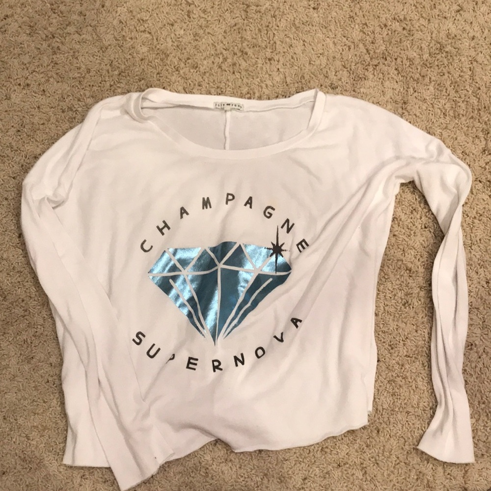 Junk food champagne supernova light sweatshirt